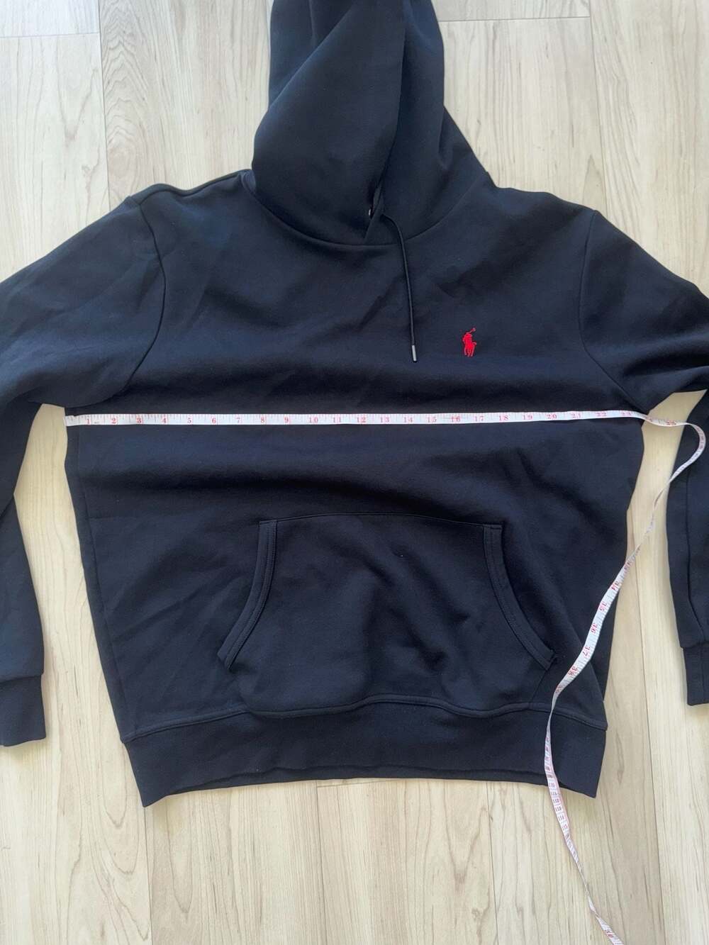 Polo Ralph Lauren Men's Double Knit Fleece Hoodie in Black - Picture 5 of 6